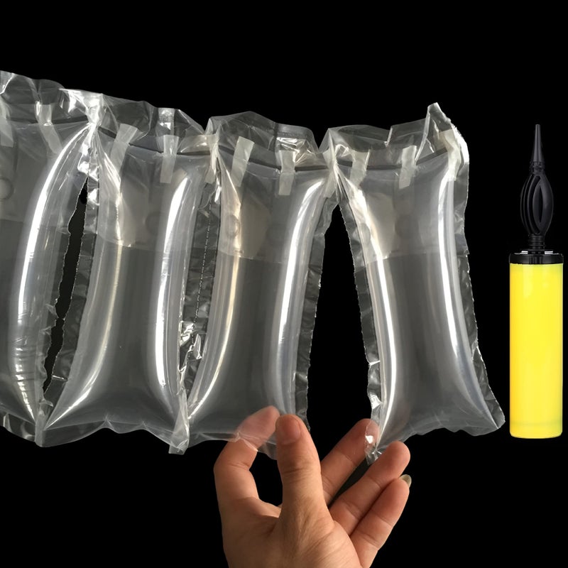 AIR PAKPRO 33 Ft Sturdy Packing Air Cushion Bags Air Pillows Void Fill Cushioning for Shipping and Packaging with Hand pump - Image 1